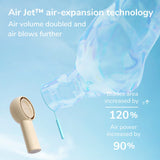JISULIFE Turbo Portable Handheld Fan – 5 Speed Rechargeable Mini Cooling Fan with 4000mAh Battery