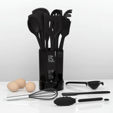 Complete Silicone Kitchen Utensils Set with Holder – BPA-Free, Heat Resistant Cooking Tools
