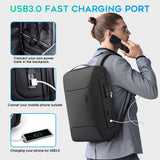 BANGE Anti-Theft Business Laptop Backpack – Smart Work Backpack with USB Charging Port, Fits 15.6” Laptops