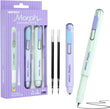2-Pack Extendable 0.7 mm Black Gel Pens with Refills