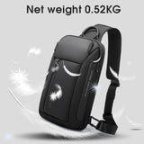 BANGE Waterproof Sling Bag for Men – Lightweight Crossbody Shoulder Backpack with Multi-Pocket Storage (Black)