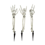 3PCS Skeleton Hand Groundbreakers – 20" Realistic Plastic Yard Stakes for Halloween Outdoor Decorations