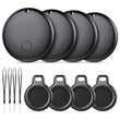 Android Bluetooth Tracker Tag 4 Pack, Find Hub Compatible Smart Item Locator with 120 ft Range, IP68 Waterproof, Replaceable Battery