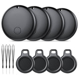 Android Bluetooth Tracker Tag 4 Pack, Find Hub Compatible Smart Item Locator with 120 ft Range, IP68 Waterproof, Replaceable Battery