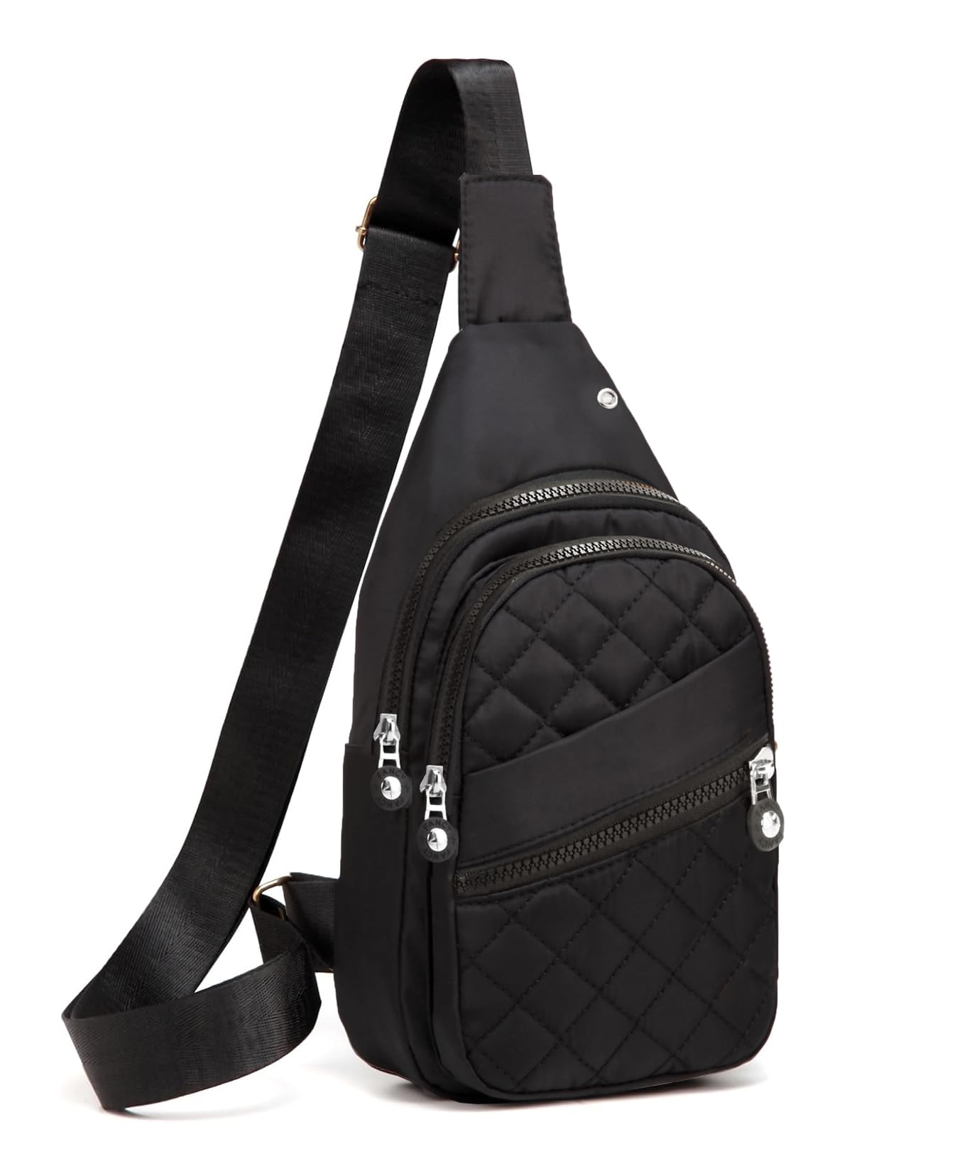 Aostihot Lightweight Water-Resistant Sling Backpack for Men & Women – Compact Crossbody Daypack (Dark Black)