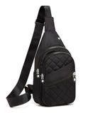 Aostihot Lightweight Water-Resistant Sling Backpack for Men & Women – Compact Crossbody Daypack (Dark Black)