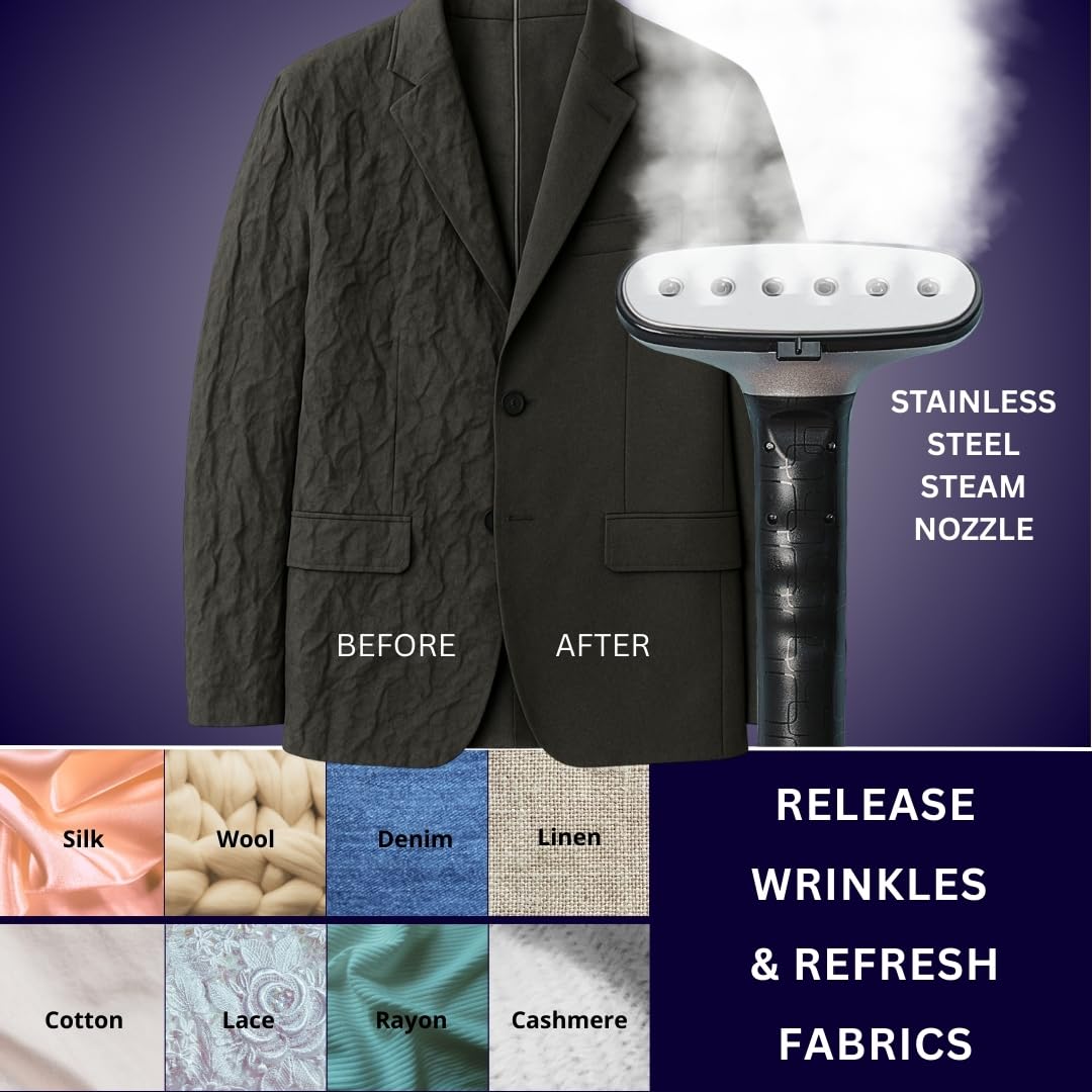 Commercial Standing Garment Steamer with 3L Tank, Telescopic Support and Professional Fabric Care System