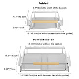 Expandable Pull-Out Cabinet Organizer – 3-Pack Heavy-Duty Slide-Out Storage Drawers (Chrome)