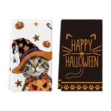 Artoid Mode Halloween Dish Towels – Set of 2 Black Kitchen Tea Towels (18x26") – Soft, Absorbent & Stylish Seasonal Décor