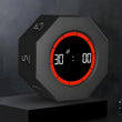 Octagon Pomodoro Timer with Gravity Sensor, Preset 1–90 Min, Pause & Resume, Custom Countdown & Stopwatch, Rechargeable Focus Timer for Work, Study & Kitchen – Black