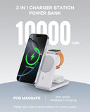 RORRY 3-in-1 Magnetic Power Bank 10000mAh – Foldable MagSafe Charger for iPhone, Apple Watch & AirPods