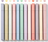 12-Color Dual-Ended Pastel Highlighter Set