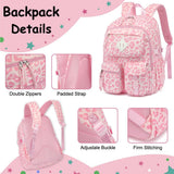 Pink Leopard Corduroy 3-Piece School Backpack Set