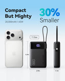 INIU 20000mAh 45W Fast Charging Power Bank – Portable Battery Pack with Built-in USB-C Cable