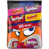 SKITTLES & STARBURST Halloween Variety Bag – 105PCS Fruity Fun Size Mix for Trick-or-Treat & Party Favors 🍓🍋🎃