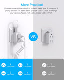 European Travel Plug Adapter with USB-C – 5 in 1 US to EU Power Adapter with Dual USB C Ports