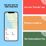 MODUS GPS Dog Tracker Collar with Apple Find My Real-Time Tracking Waterproof Adjustable Smart Pet Collar