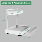 REALINN Expandable Under Sink Organizer – Adjustable 2-Tier Pull-Out Cabinet Storage System (White, 2-Pack)