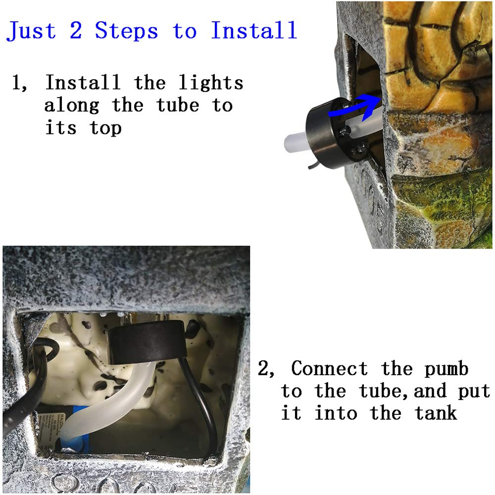 Mini LED Crystal Ball Tabletop Fountain with Elephant & Waterwheel – Decorative Indoor Zen Water Feature