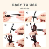 Reusable Silicone Cable Organizer Ties – Elastic Button-Style Cord Management for Home & Office (10-Pack, Multi-Color)