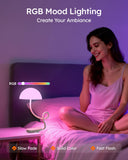 Rechargeable 3-in-1 Clip Desk Lamp – RGB Ambient Light & Adjustable Reading Light with Touch Control