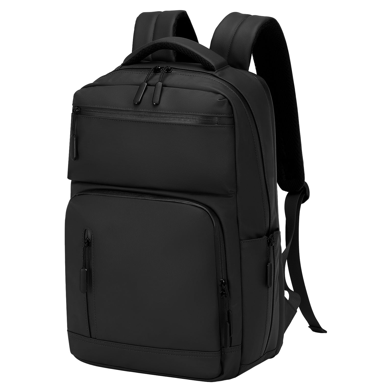 Suikihum Waterproof Laptop Backpack – Flight-Approved Anti-Theft Daypack with 15.6” Laptop Sleeve, Lightweight Travel Backpack (Black)