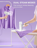 White Compact Foldable Handheld Garment Steamer 1000W Portable Travel Steam Iron with Ceramic Soleplate