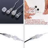 Red LED Meteor Shower Lights – 192 LEDs, 8 Tubes, Waterproof Cascading Icicle Lights for Halloween & Christmas