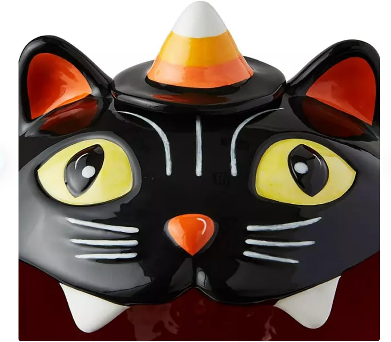 Member’s Mark Ceramic Halloween Candy Bowl – Black Cat Party Decoration (Trick-or-Treat Bowl)