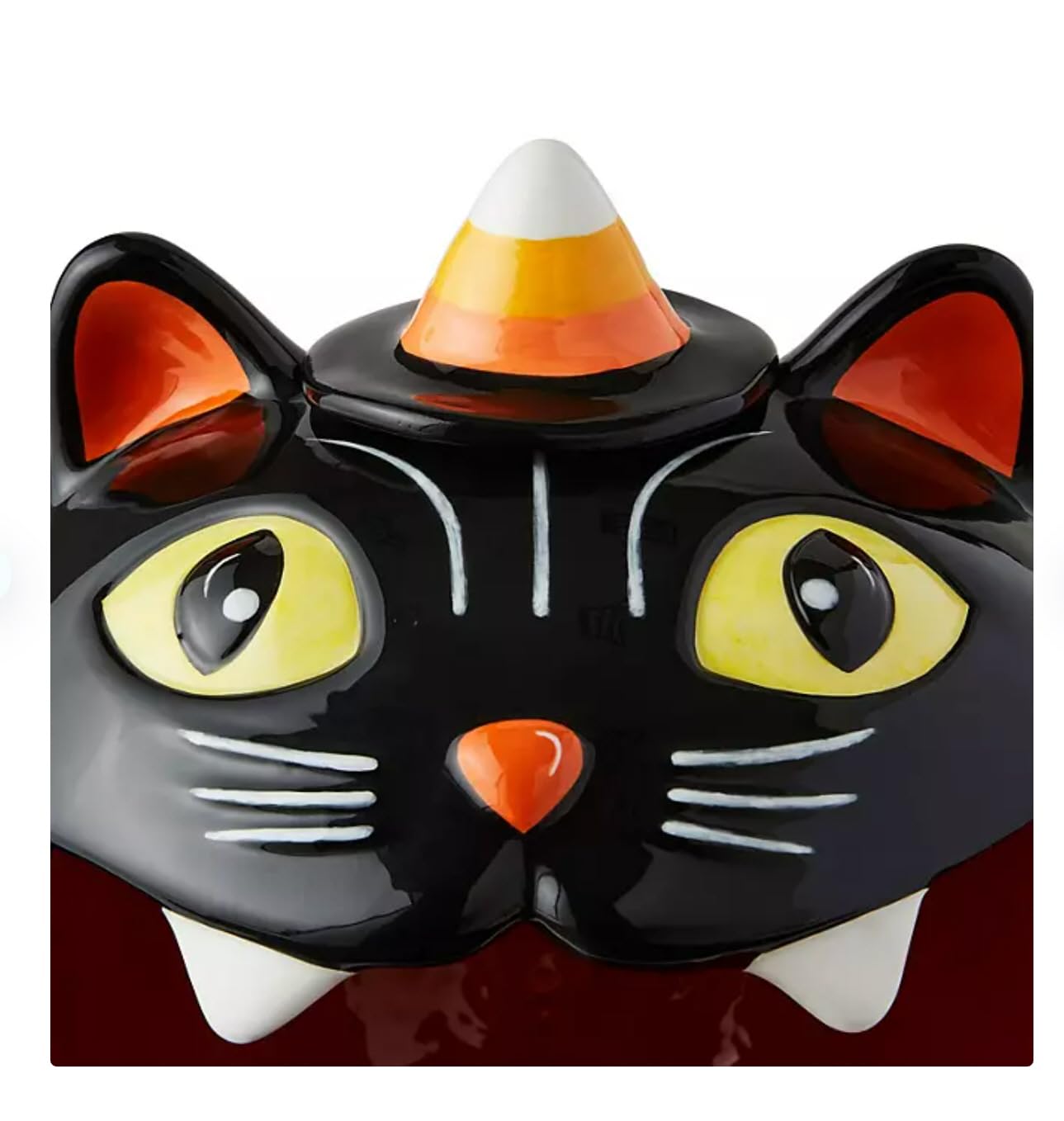 Member’s Mark Ceramic Halloween Candy Bowl – Black Cat Party Decoration (Trick-or-Treat Bowl)