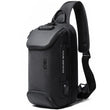BANGE Anti-Theft Sling Backpack with Lock – Waterproof Crossbody Shoulder Bag with USB Charging Port (Black)
