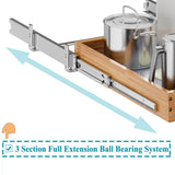 Pull-Out Wooden Cabinet Organizer Shelf – Smooth Slide Drawer System for Kitchen, Pantry & Bathroom (White)