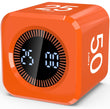 Kids Pomodoro Flip Cube Timer with Visual LED Time Ring, Silent Focus Mode & USB-C Rechargeable – Orange
