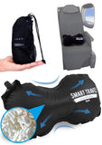 SMARTTRAVEL Inflatable Lumbar Support Pillow – Adjustable Ergonomic Back Cushion for Airplane, Office & Long Sitting (Vintage Black)
