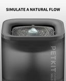 PETKIT Wireless Pump 3.0 Cat Water Fountain 3L – Ultra-Quiet 25dB Safety Separation Design (Grey)