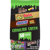 Ghoulish Green Halloween Candy Mix – 50PCS SNICKERS, TWIX & M&M’s Assorted Chocolates 🍫💚 Spooky Limited Edition