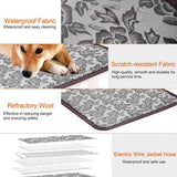 Pet Heating Pad – Waterproof Adjustable Electric Warm Blanket with Anti-Bite Steel Cord & Safety Protection