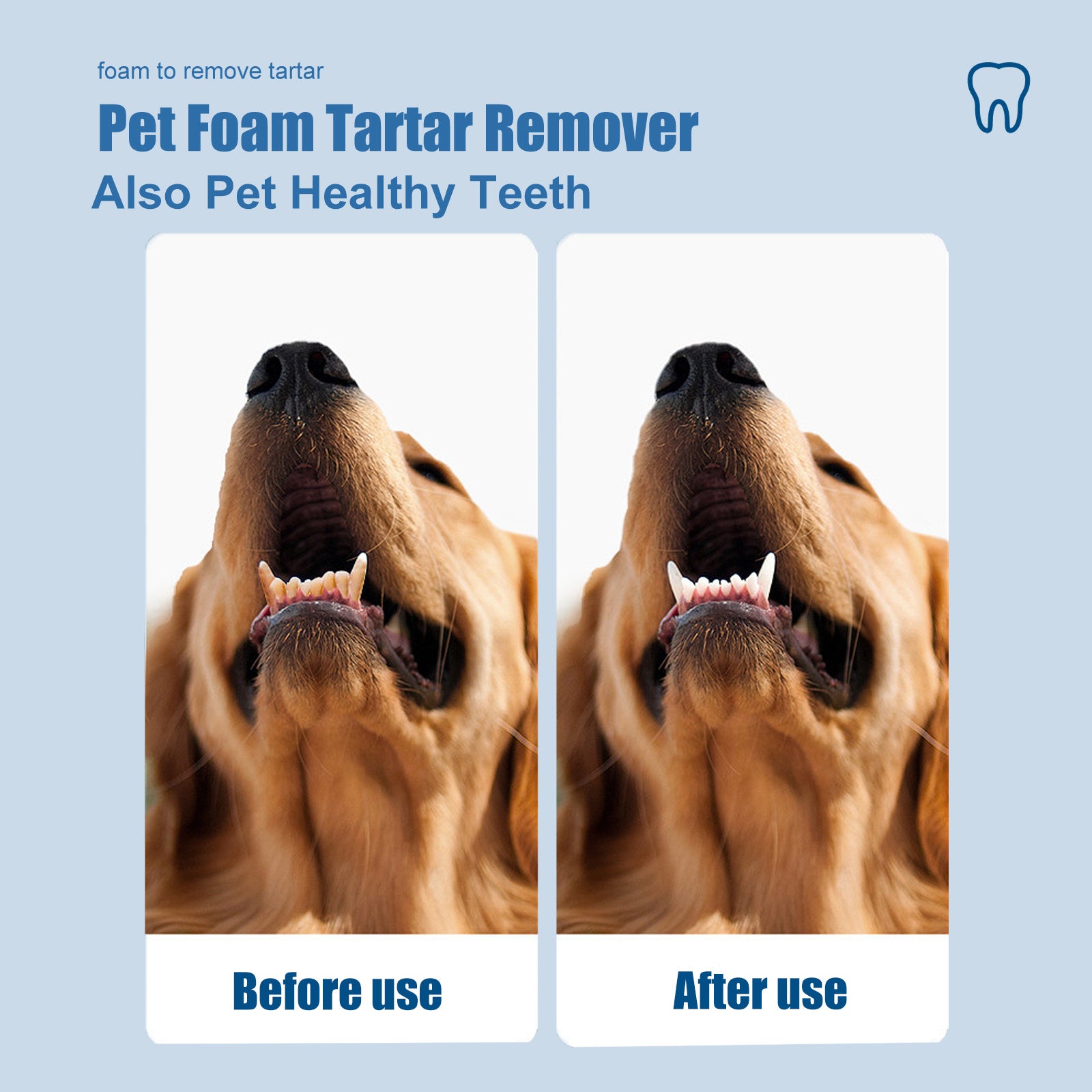 Dental Foam Cleaner for Pets – Brightens Yellow Teeth, Removes Calculus & Freshens Breath with Gentle Formula