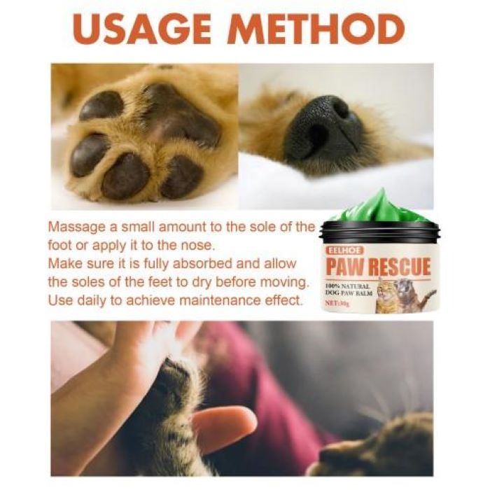 Paw Rescue Moisturizing Cream – Pet Paw Care Balm for Cats & Dogs, Heals Cracked Pads & Protects Against Dryness