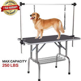Pet Dog Grooming Table – Portable Foldable Grooming Station with Non-Slip Surface, Adjustable Arm & Safety Restraint