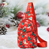Christmas Holiday Chest Bag 🎄 Festive Crossbody Sling Bag for Travel, Gifts & Parties
