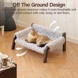 Mewoofun Elevated Pet Bed – Raised Cat & Small Dog Couch with Washable Cover, Non-Slip Base & 44 lbs Support