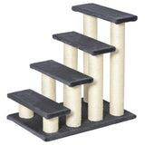 PawHut Cat Tree with 4 Steps – Stair-Shaped Climbing Furniture with Sisal Scratching Posts for Indoor Cats & Small Dogs