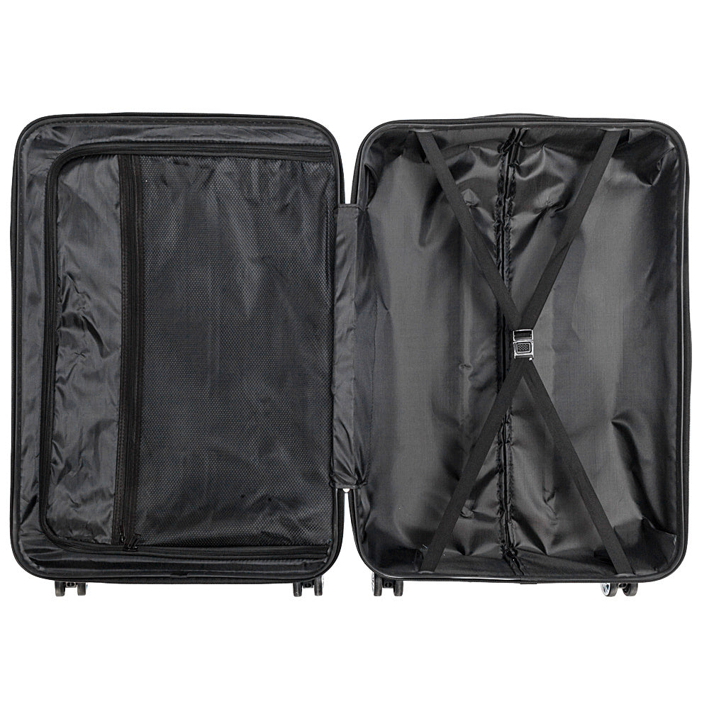 3-Piece ABS Hard Shell Luggage Set – Lightweight Spinner Suitcases with TSA Lock (20/24/28 Inches, Blue)