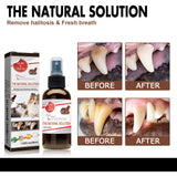 Pet Tooth Cleaning Spray – Oral Care Fresh Breath Spray for Dogs & Cats, Reduces Plaque & Tartar Buildup