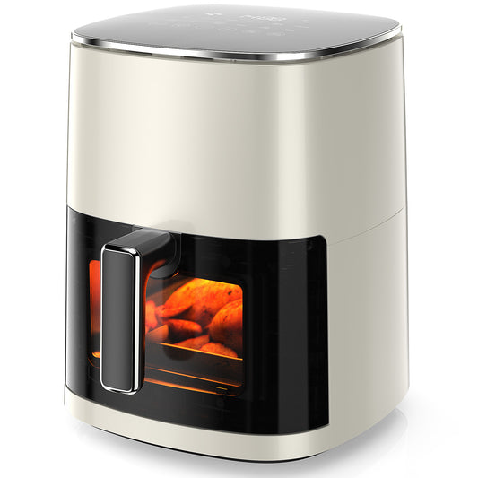 6-Quart Square Air Fryer with Viewing Window – 12-in-1 Multifunction Cookware with 400°F Max, Dishwasher-Safe Components