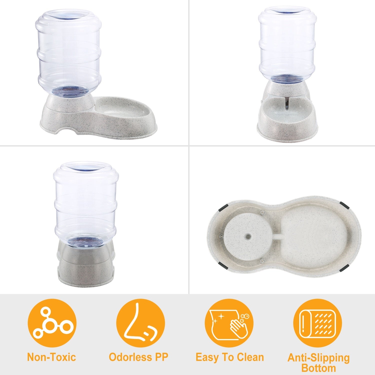 3.5L / 1 Gallon Pet Water Dispenser – Self-Dispensing Gravity Water Feeder for Dogs & Cats, Automatic Fresh Hydration
