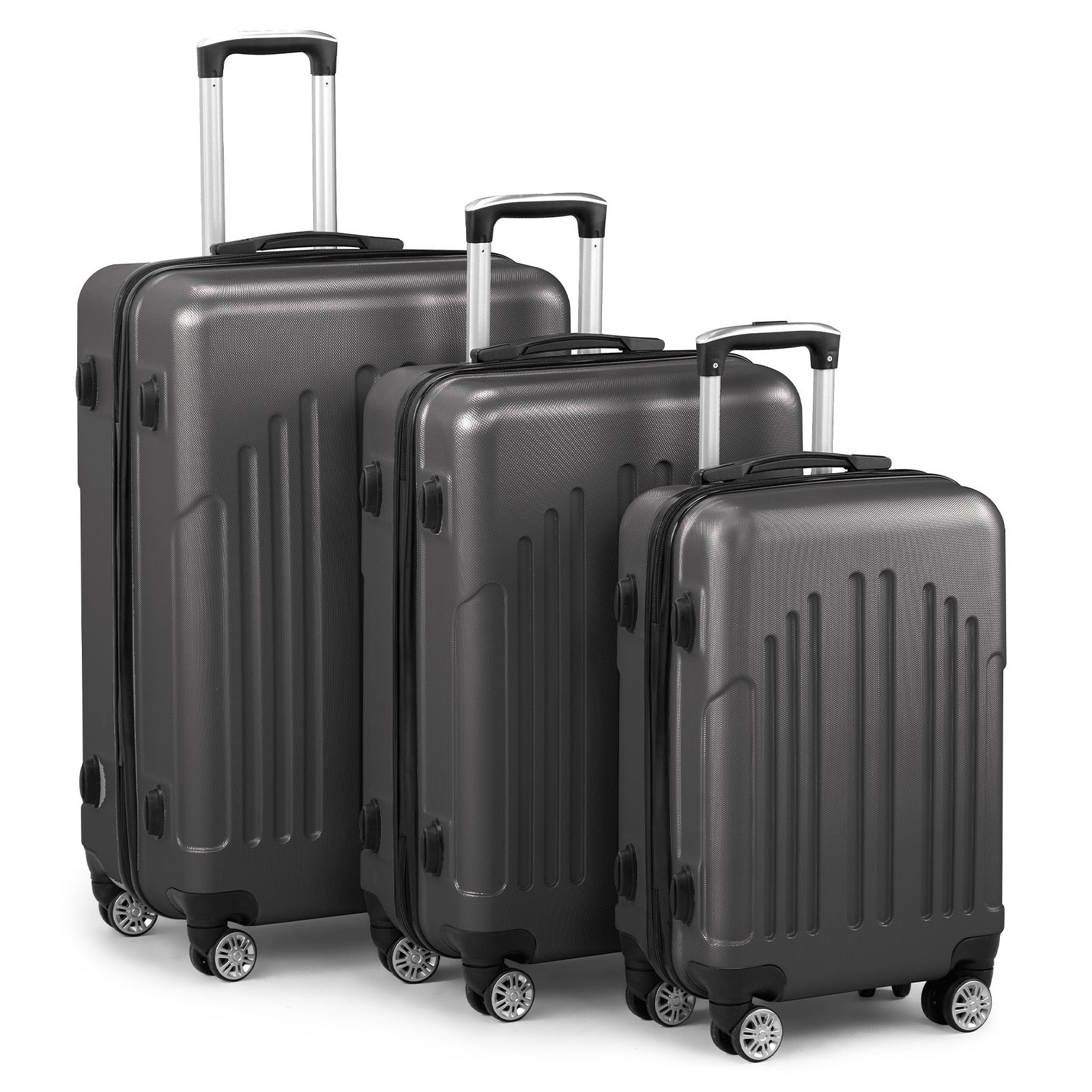 3-Piece Hardshell Luggage Set with Spinner Wheels - 20/24/28 Inch Suitcase Set with TSA Lock