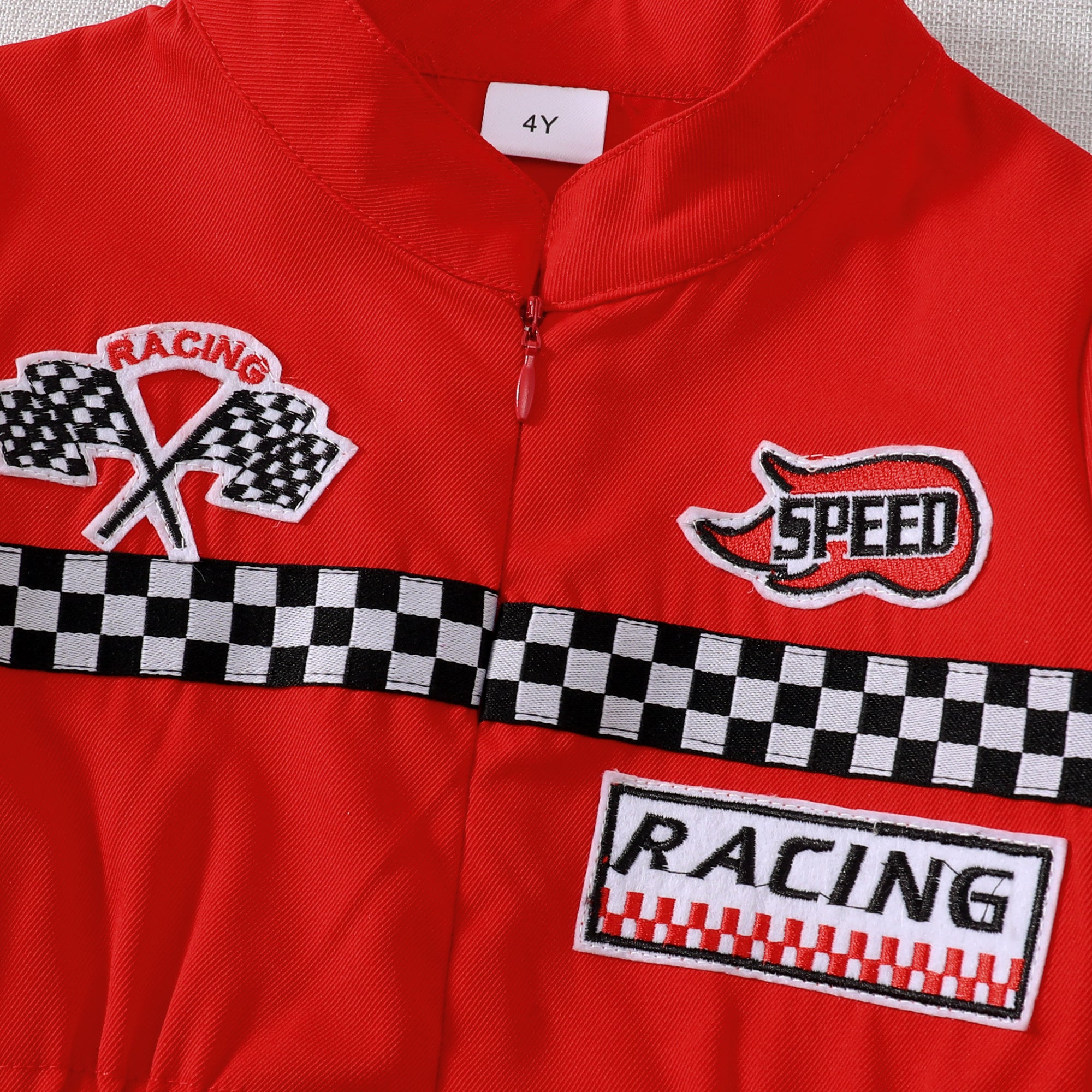 Toddler Kids Racing Driver Jumpsuit – Race Car Driver Costume for Halloween, Christmas & Birthday Parties