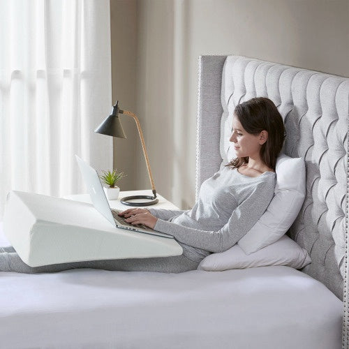 Wedge Pillow – Triangular Memory Foam Incline Cushion for Head, Back or Leg Support, Washable Cover Included
